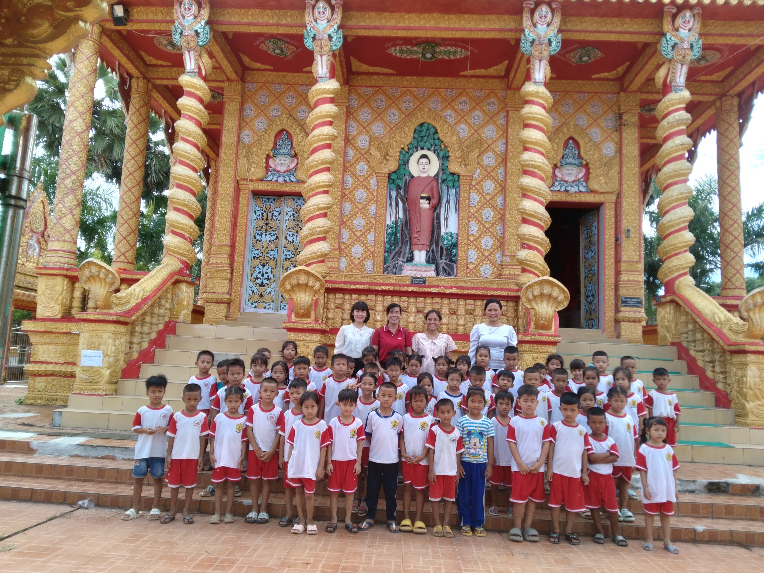 THAM QUAN CHÙA BÉT TÔN CỦA CÁC BÉ TRƯỜNG MẦM NON PHÚ MỸ